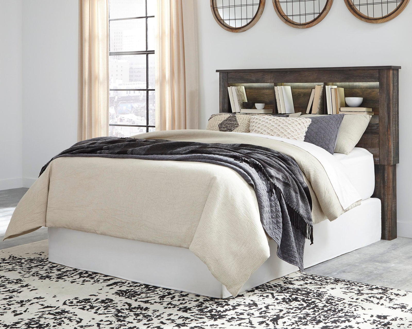 Drystan Bookcase Headboard - Multi (B211-SI) - Image 2