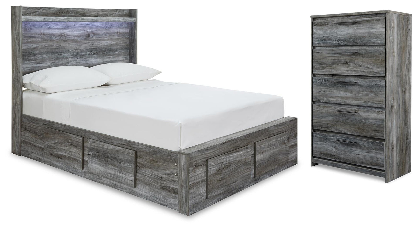 Baystorm Storage Bed and Chest - Gray (B221-SI)