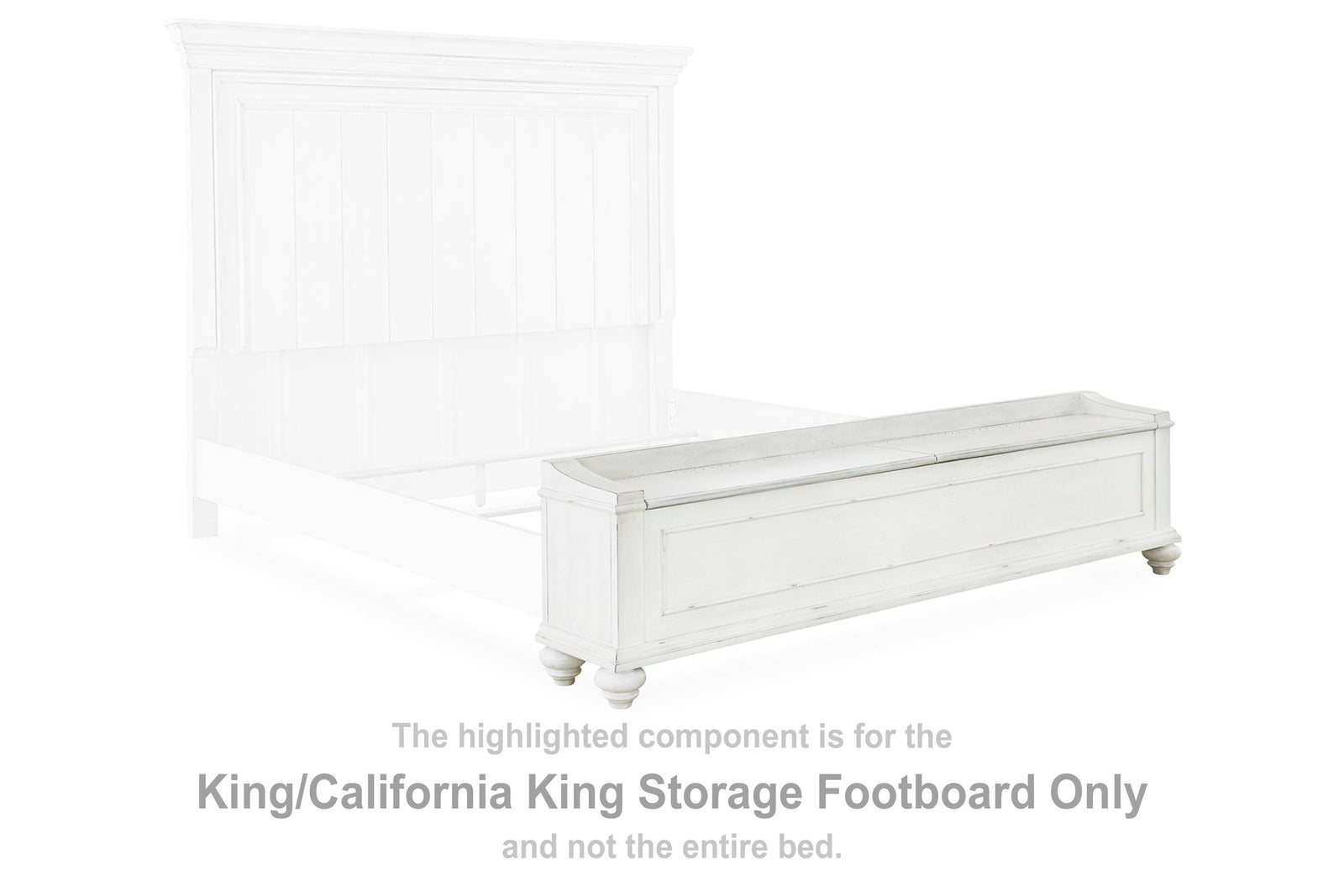 Kanwyn Storage Footboard - Whitewash (B777-SI)