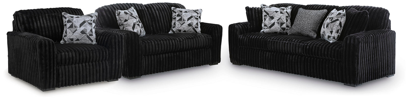 Midnight-Madness Sofa, Loveseat and Oversized Chair (98103-SI)