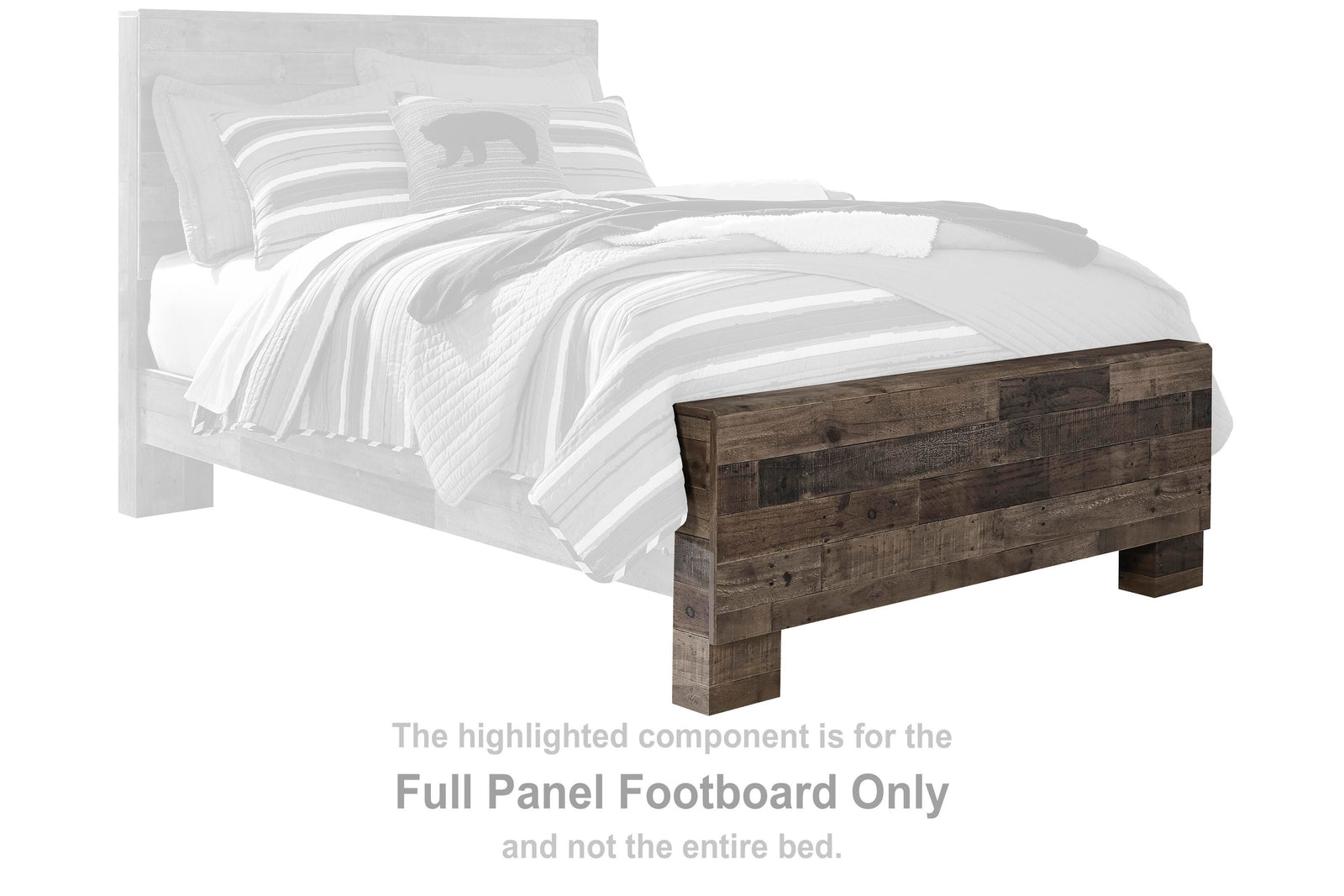 Derekson Panel Footboard - Multi Gray (B200-SI) - Image 4