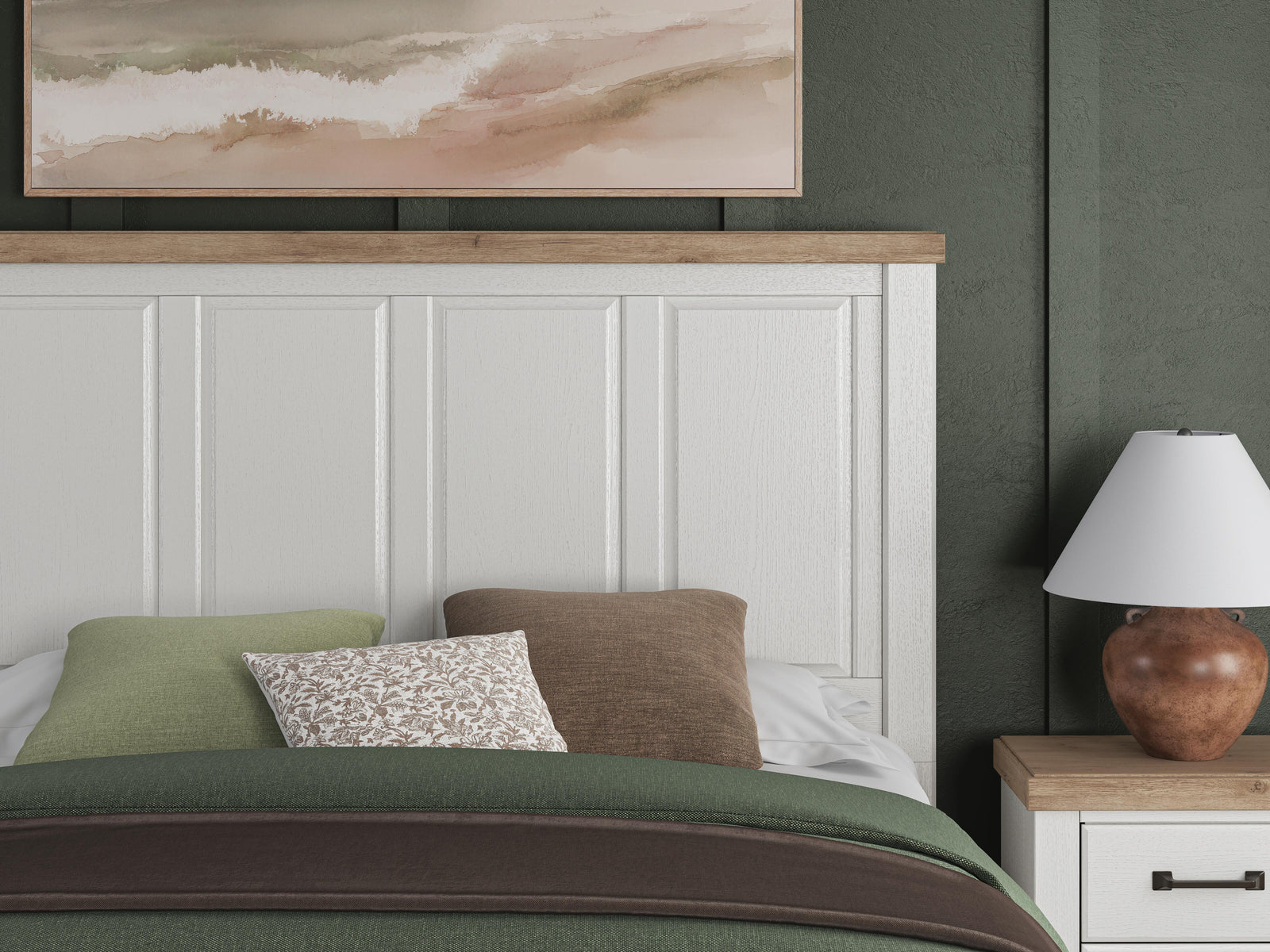 Savonport Panel Bed with Storage - White/Brown (B4615-SI) - Image 10