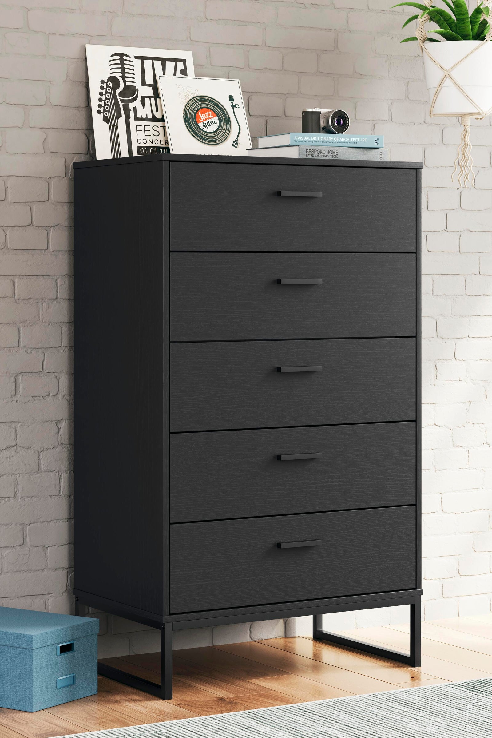 Socalle Chest of Drawers - Black (EB1865-SI) - Image 9
