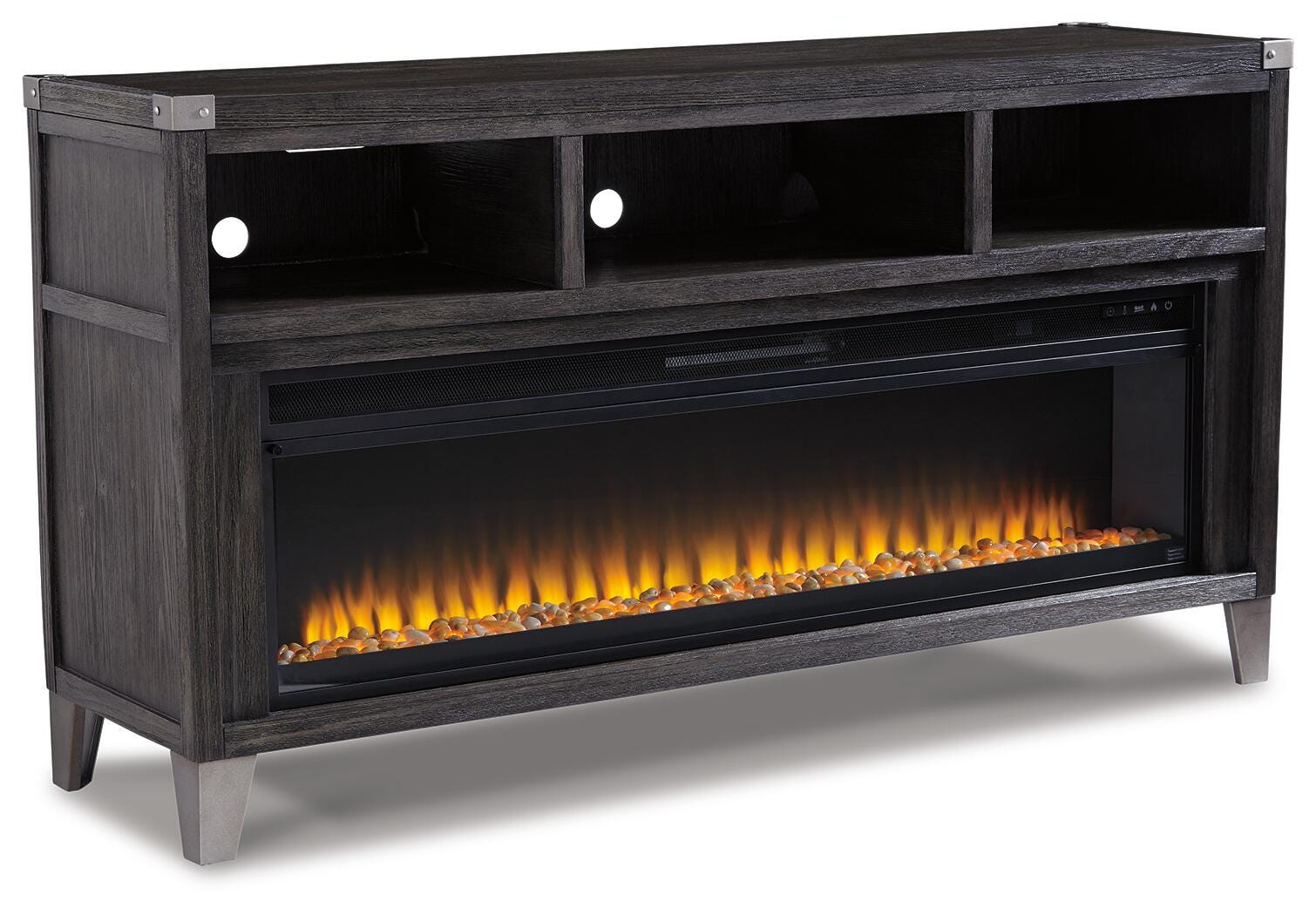 Todoe 65 TV Stand with Electric Fireplace (W901-SI)