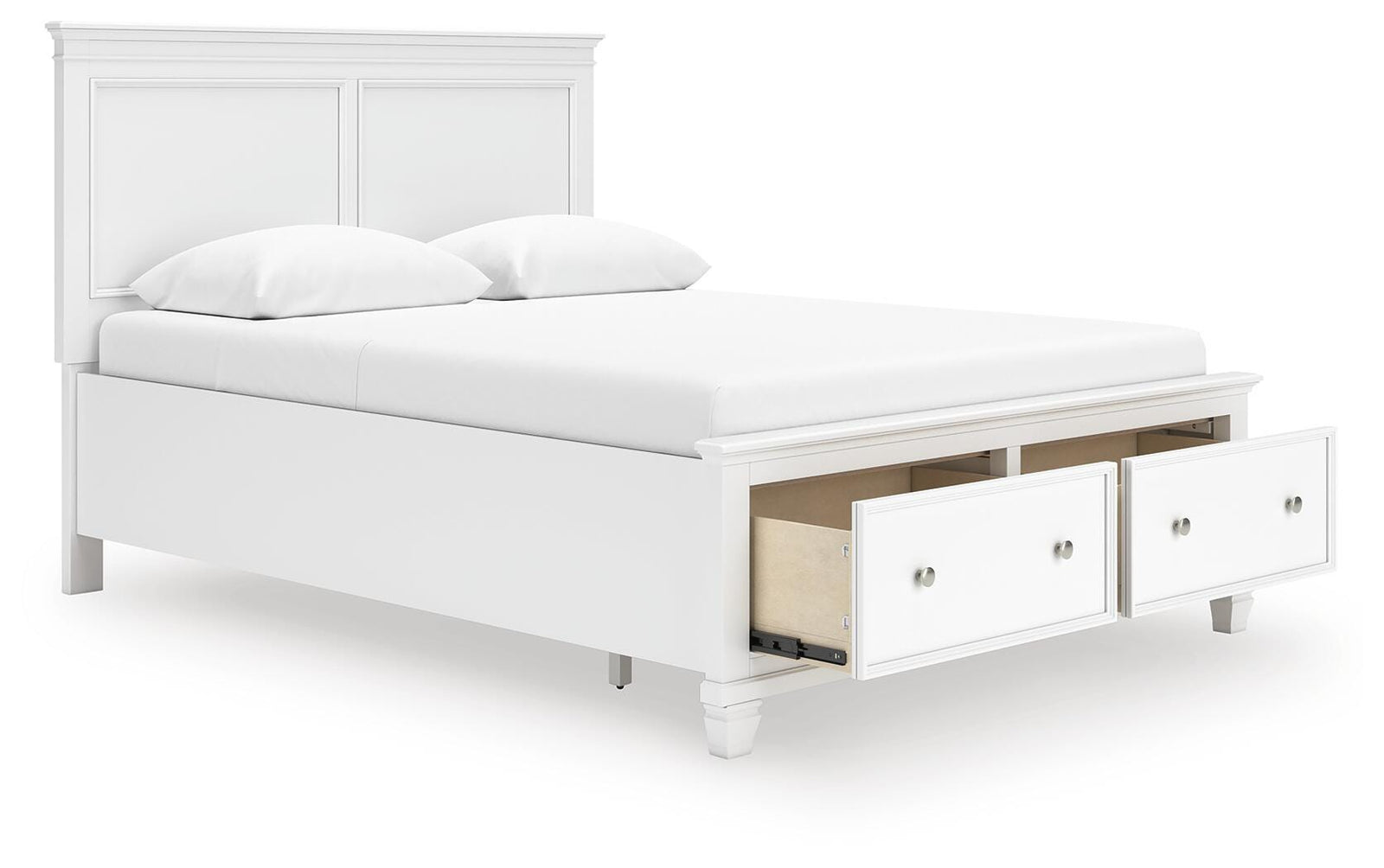 Fortman Panel Storage Bed - White (B680-SI) - Image 3