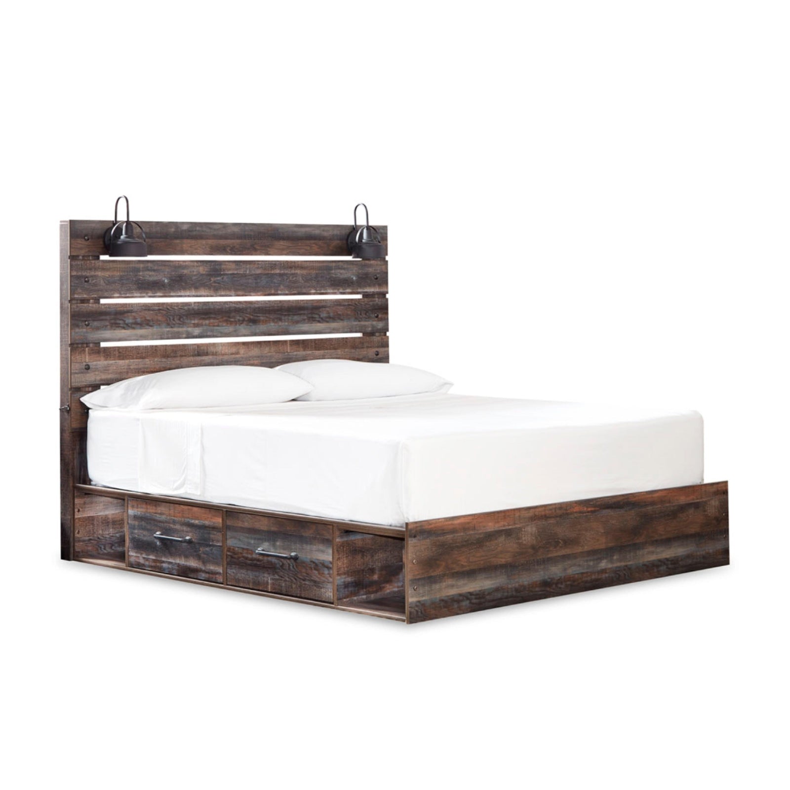 Drystan Panel Bed with Storage, Dresser, Mirror, Chest and 2 Nightstands - Multi (B211-SI) - Image 7