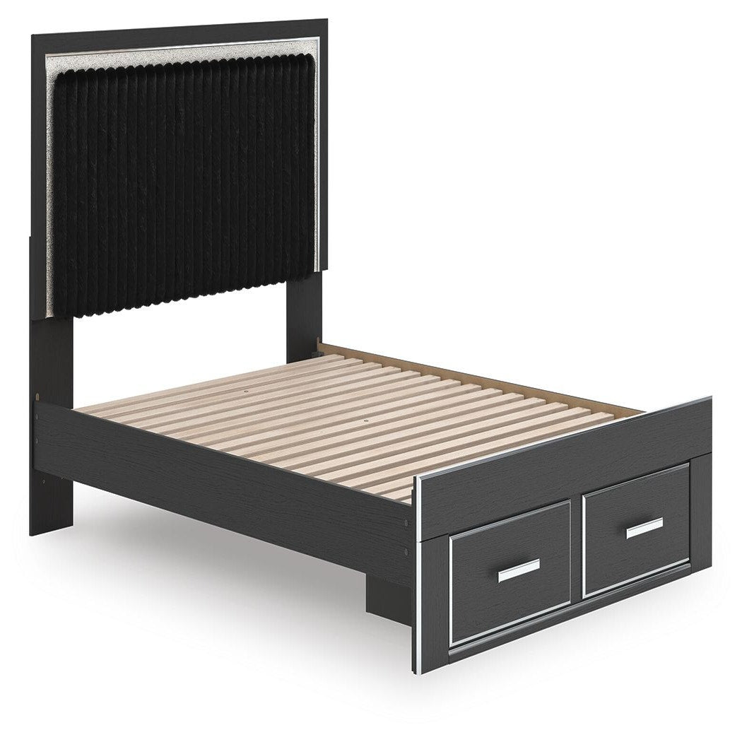 Zuraleus Queen Upholstered Panel Platform Storage Bed (PCB3380-SI) - Image 2