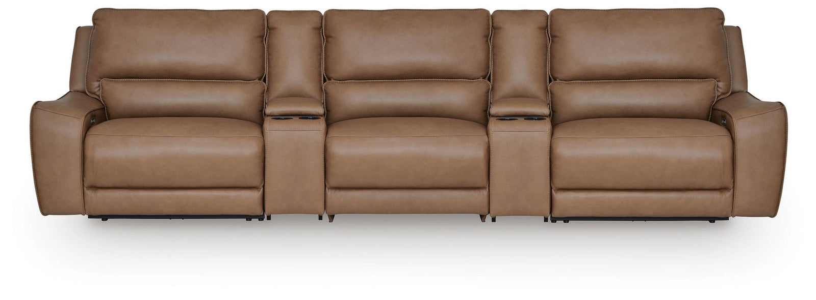 DeepWakes 5-Piece Reclining Sectional with Storage Consoles (PCU62606-SI)