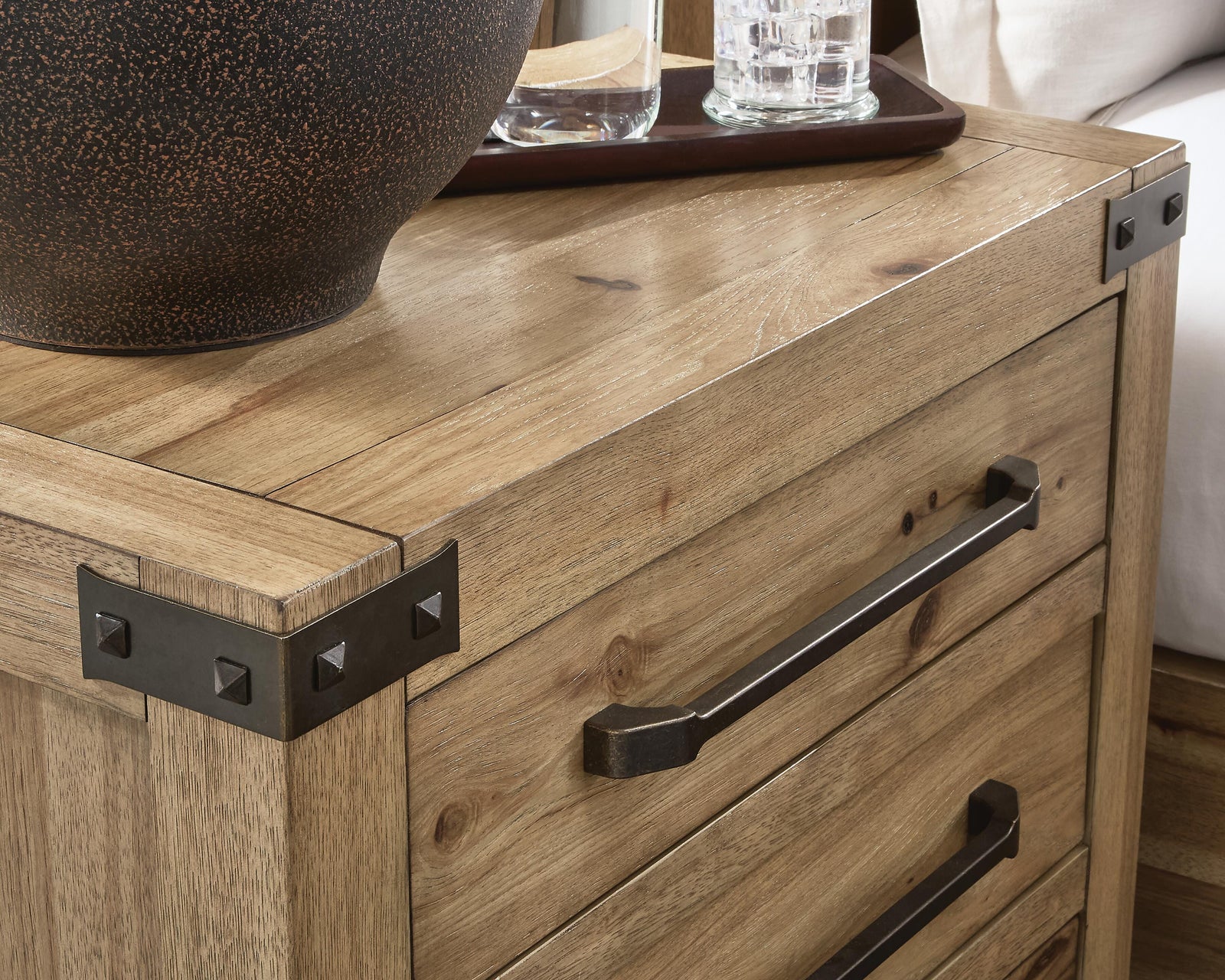 Ridgester Nightstand - Light Brown (B858-SI) - Image 7