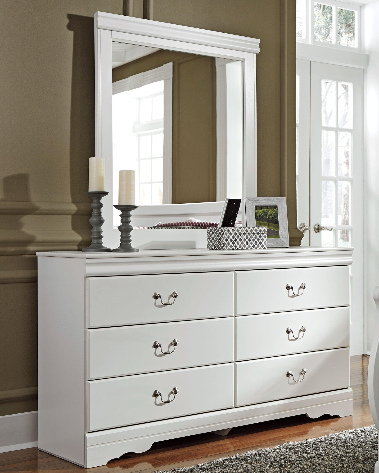 Anarasia Dresser and Mirror - White (B129-SI) - Image 2