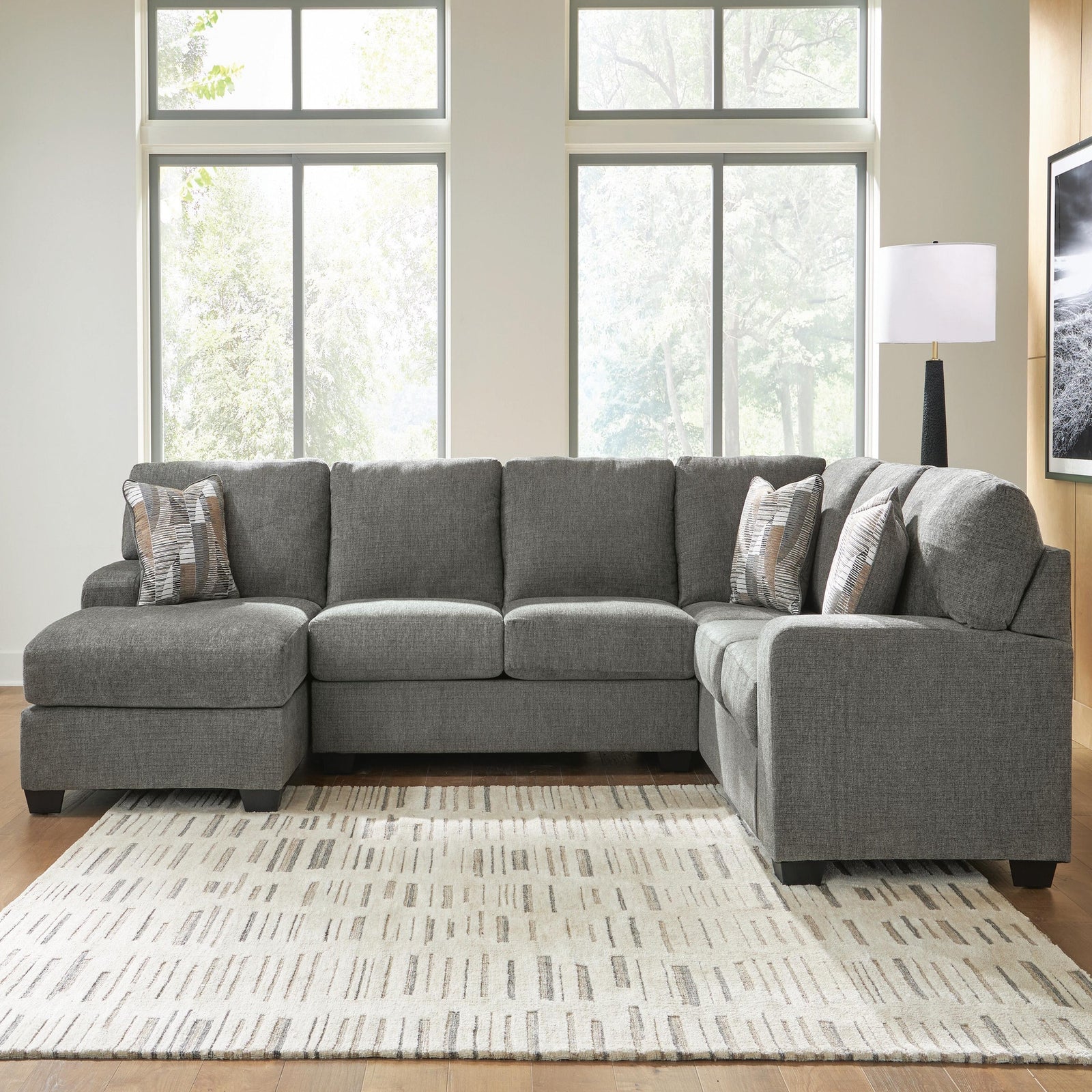 Clarington 3-Piece Sectional with Chaise (PC48405-SI) - Image 2