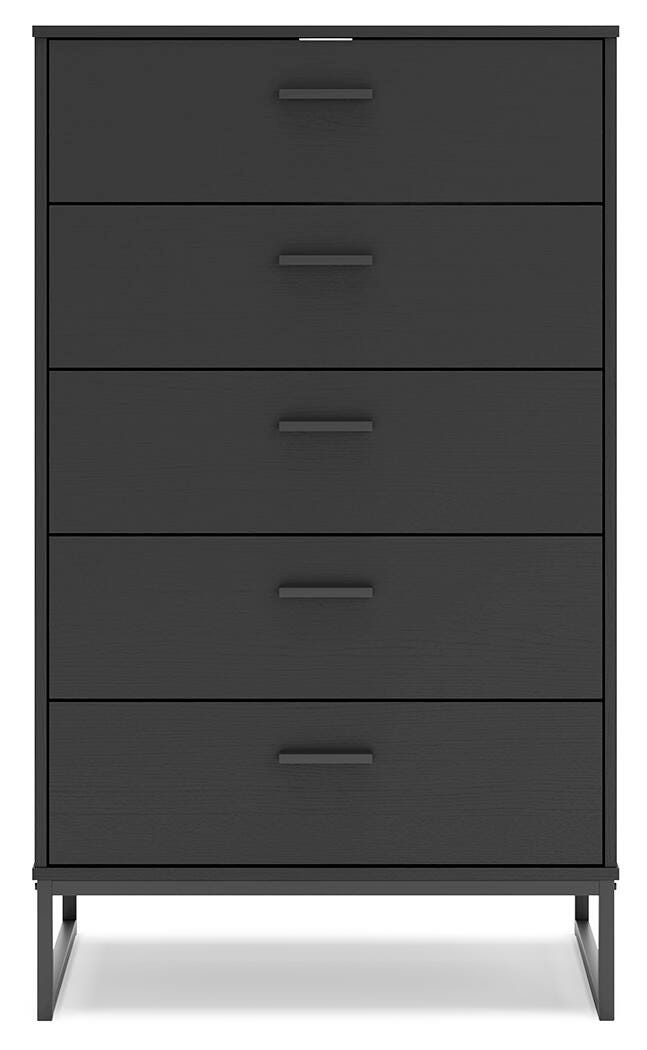Socalle Chest of Drawers - Black (EB1865-SI)