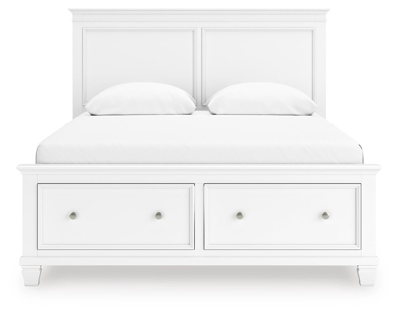 Fortman Panel Storage Bed - White (B680-SI) - Image 4