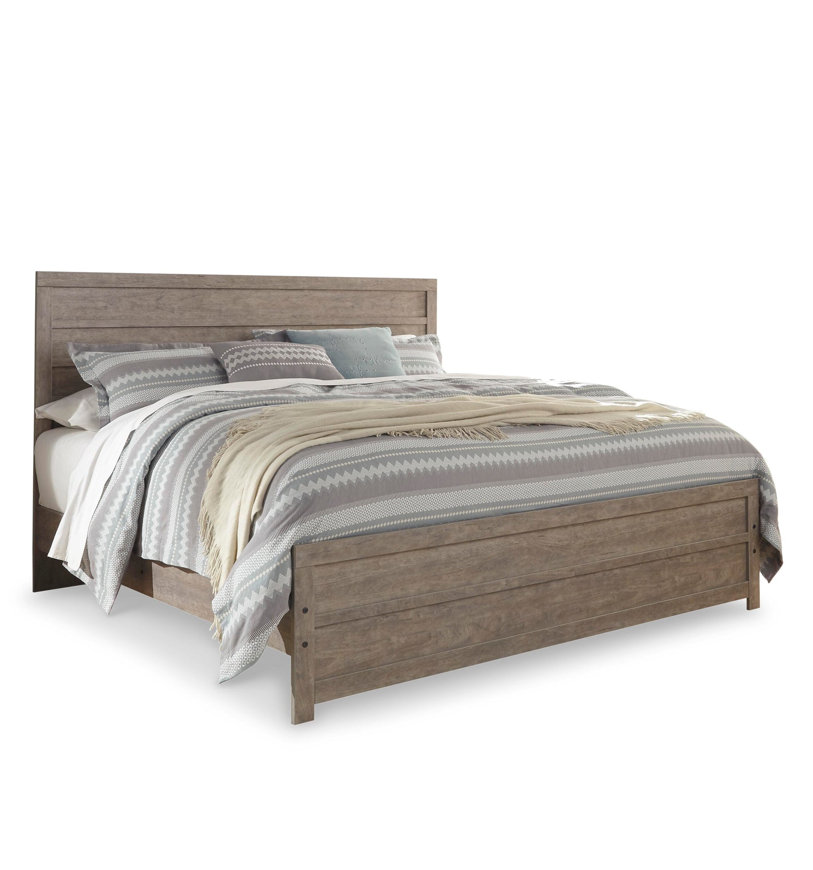 Culverbach Panel Bed, Dresser and Mirror - Gray (B070-SI) - Image 4