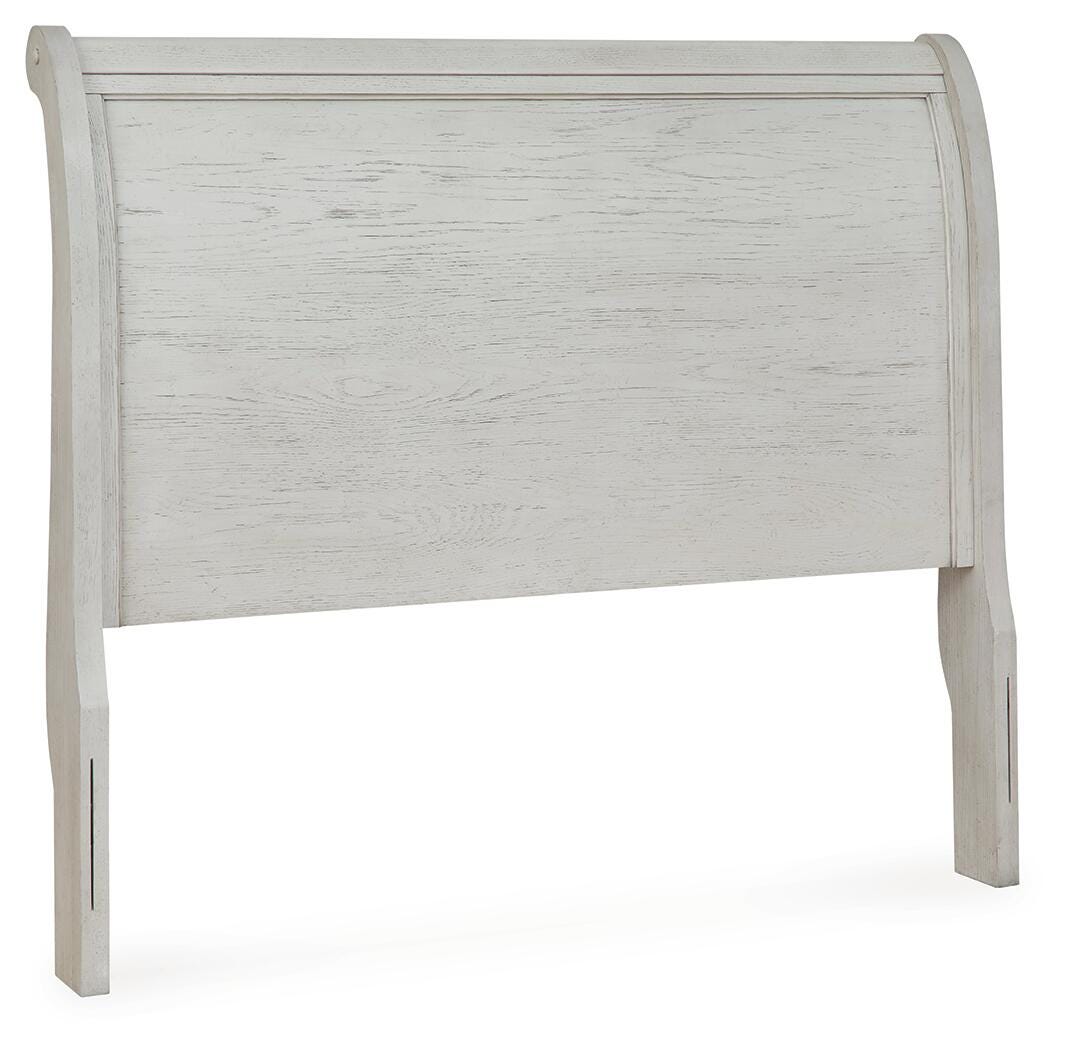 Robbinsdale Sleigh Headboard (Youth) - Antique White (B742-SI)