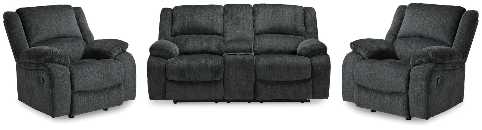 Draycoll Reclining Loveseat and 2 Recliners (76504-SI)