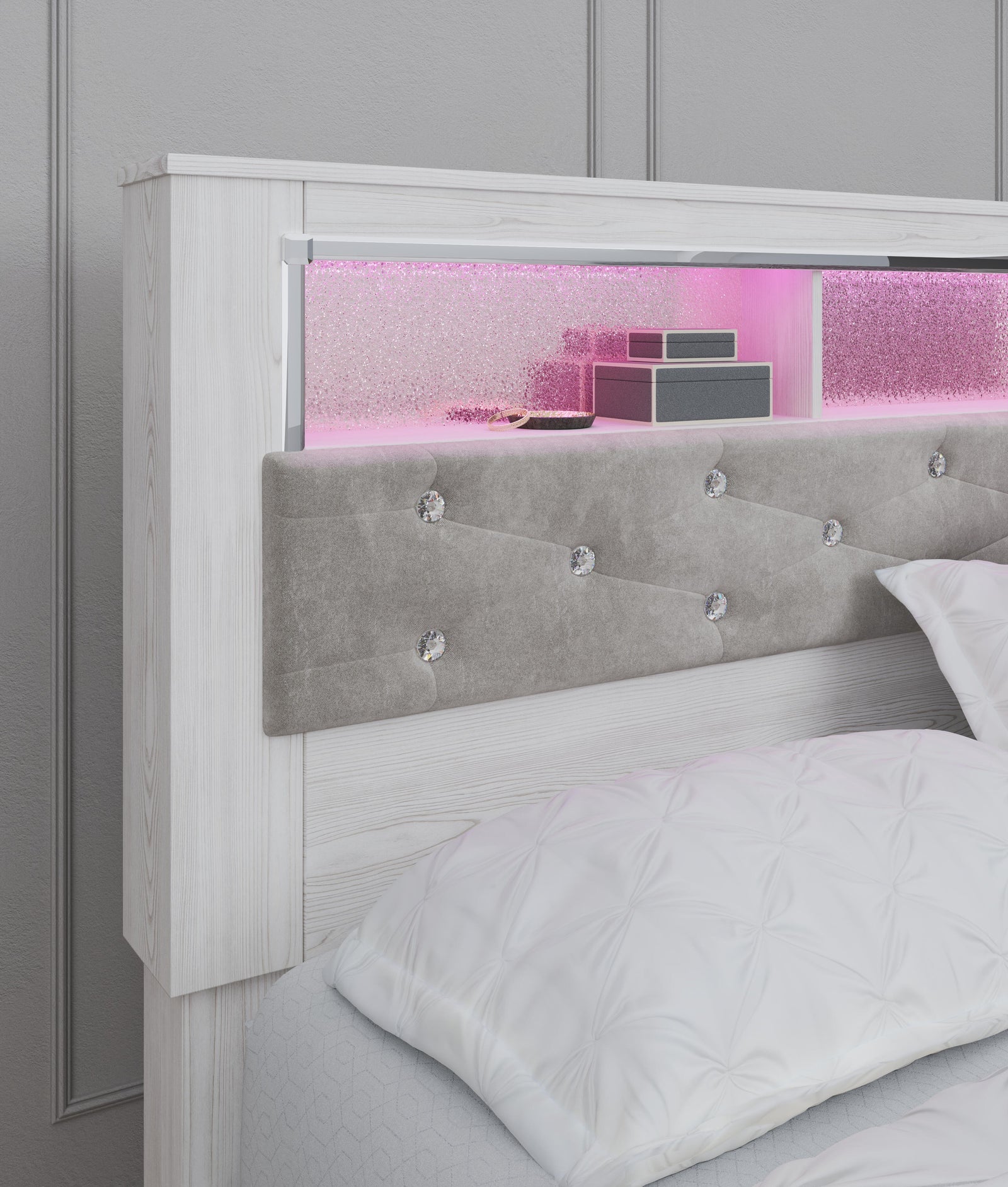Altyra Panel Bookcase Bed - White (B2640-SI) - Image 7