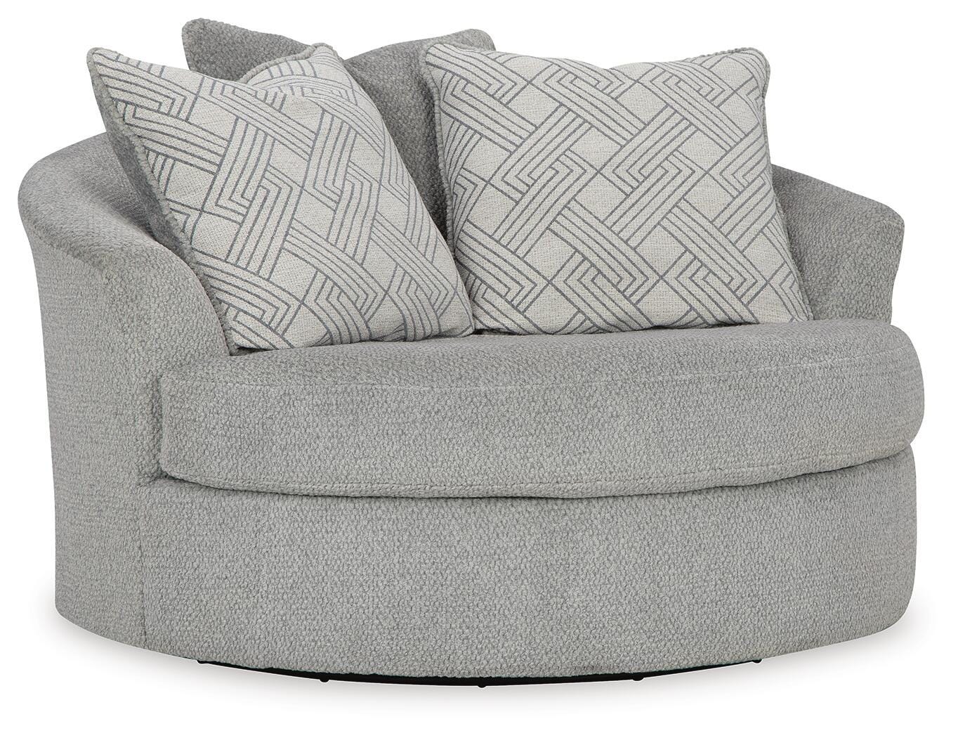 Casselbury Oversized Swivel Chair and Ottoman (52906-SI) - Image 3
