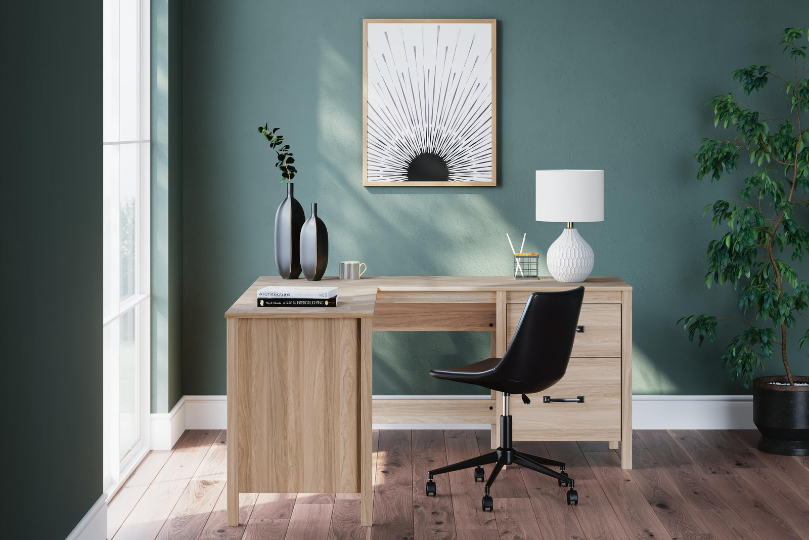 Battelle 60 Home Office Desk with Return (H3929-SI) - Image 8