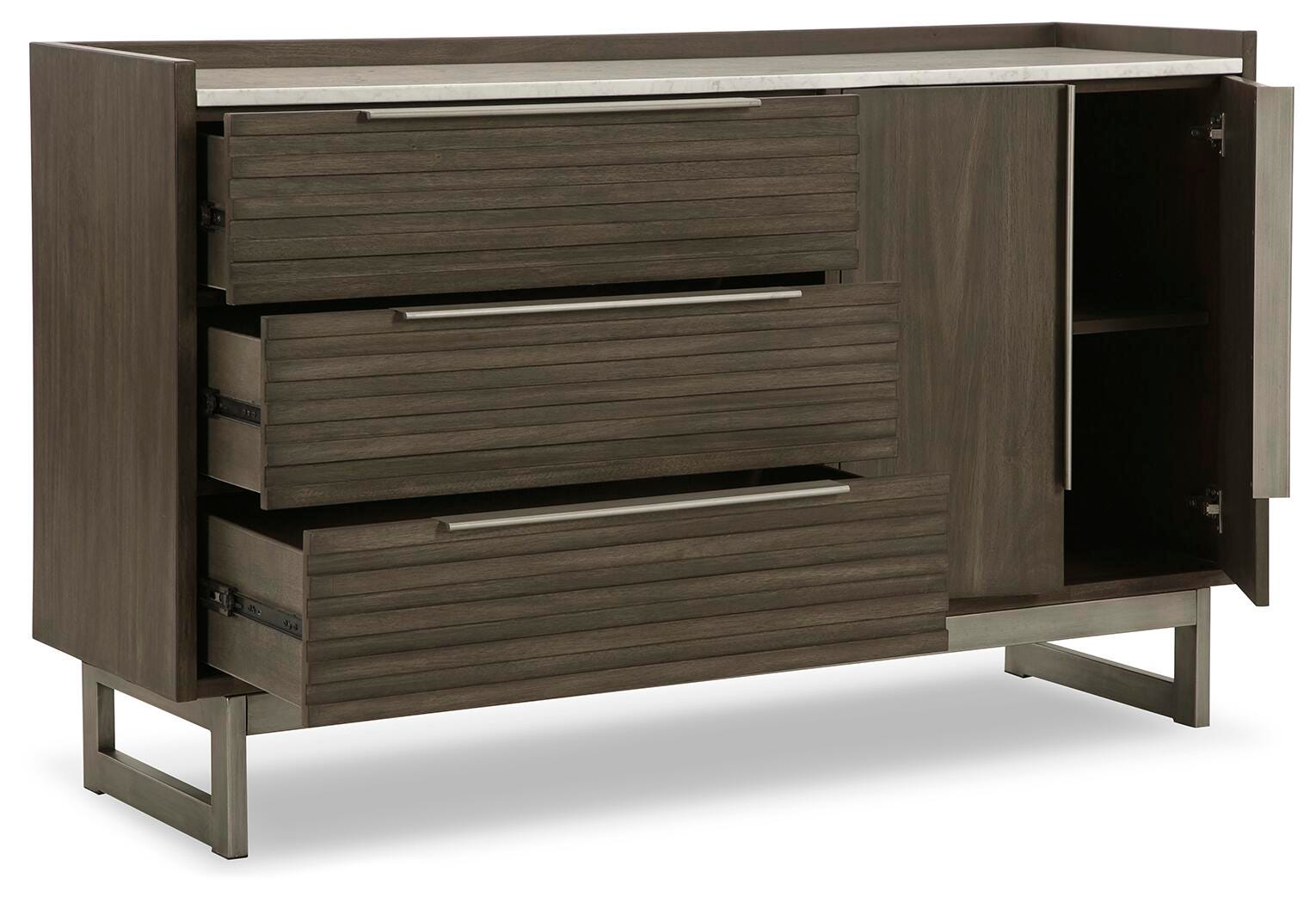 Arkenton Dresser - Grayish Brown/White (B786-SI) - Image 3