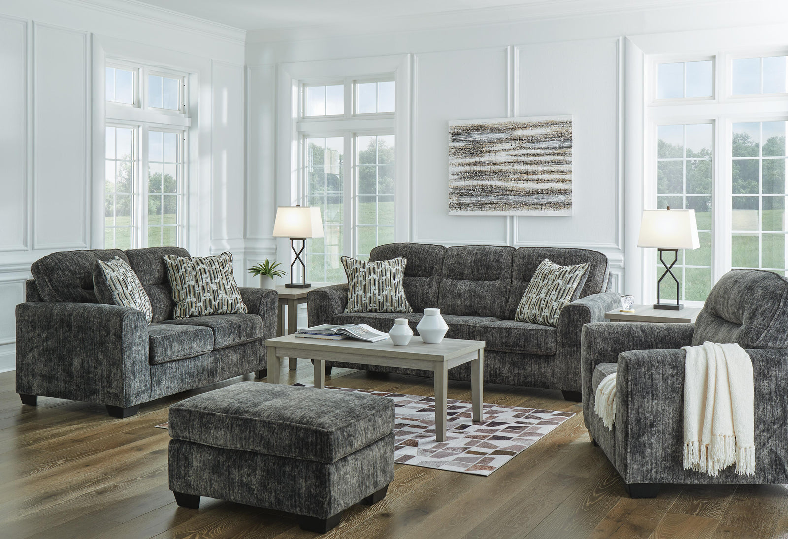 Lonoke Sofa, Loveseat, Oversized Chair and Ottoman (50504-SI) - Image 17