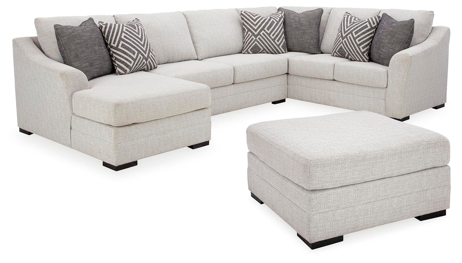 Koralynn 3-Piece Sectional and Oversized Accent Ottoman (54102-SI)