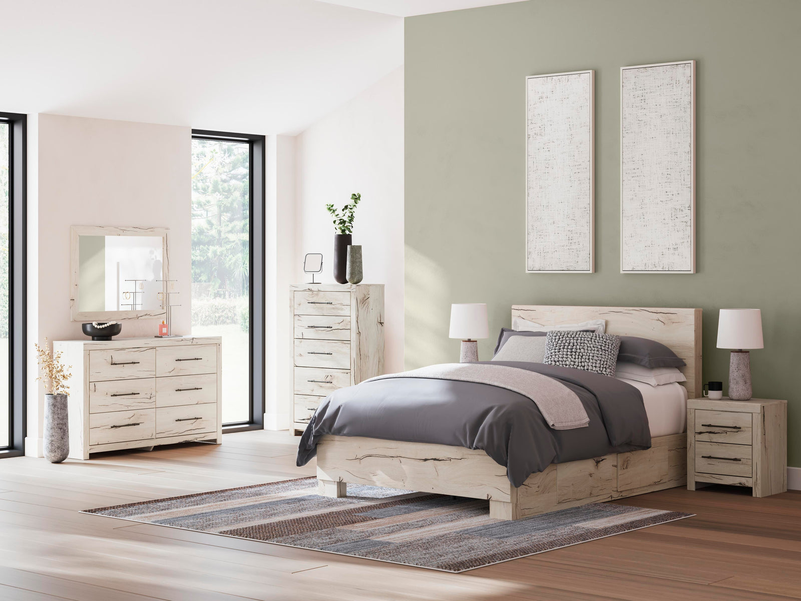Lawroy Panel Bed with Storage - Light Natural (B2310-SI) - Image 10