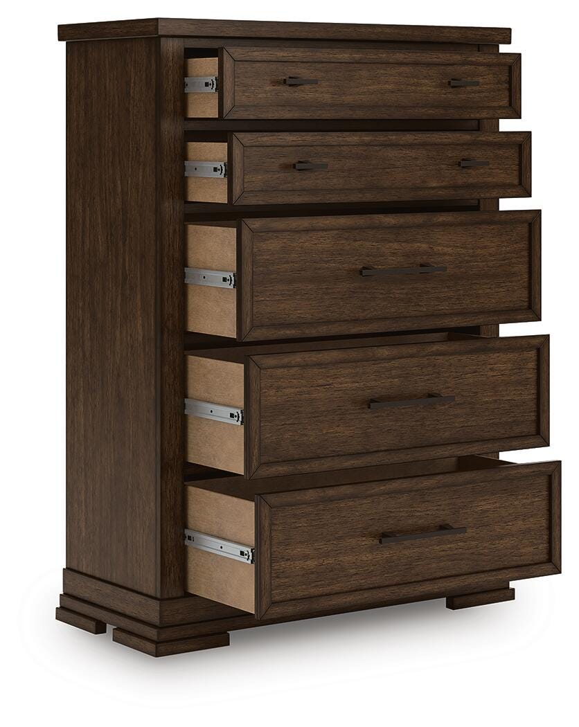 Taffenbrook Chest of Drawers - Medium Brown (B849-SI) - Image 2
