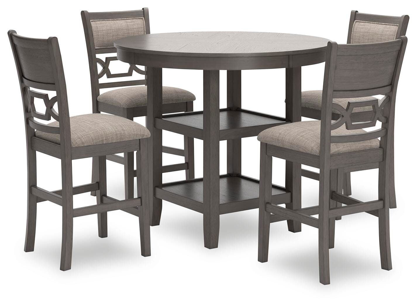 Wrenning Counter Height Dining Table and 4 Barstools (Set of 5) (D425-SI)