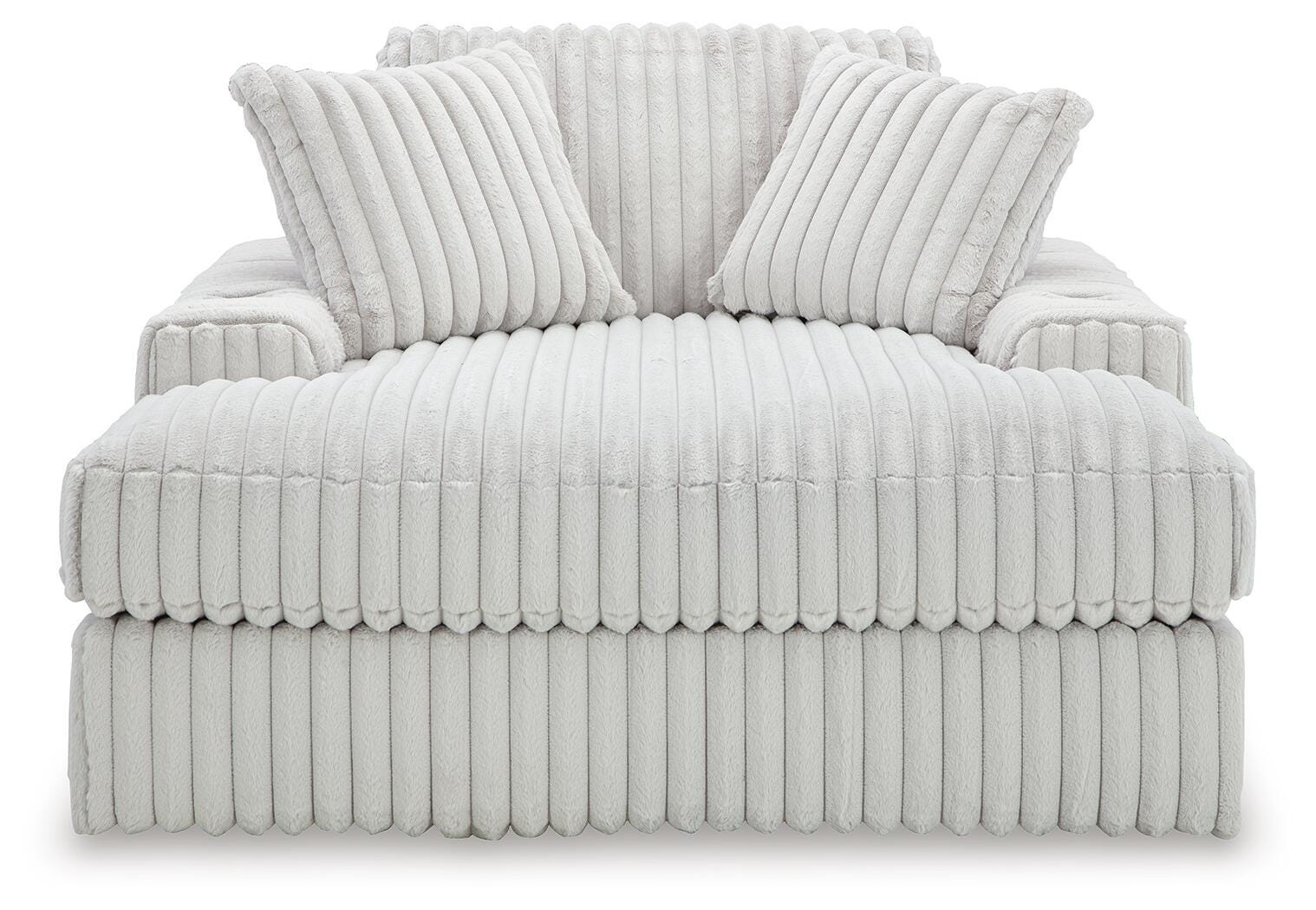Stupendous 4-Piece Sectional, Oversized Chaise and Ottoman (25903-SI) - Image 5