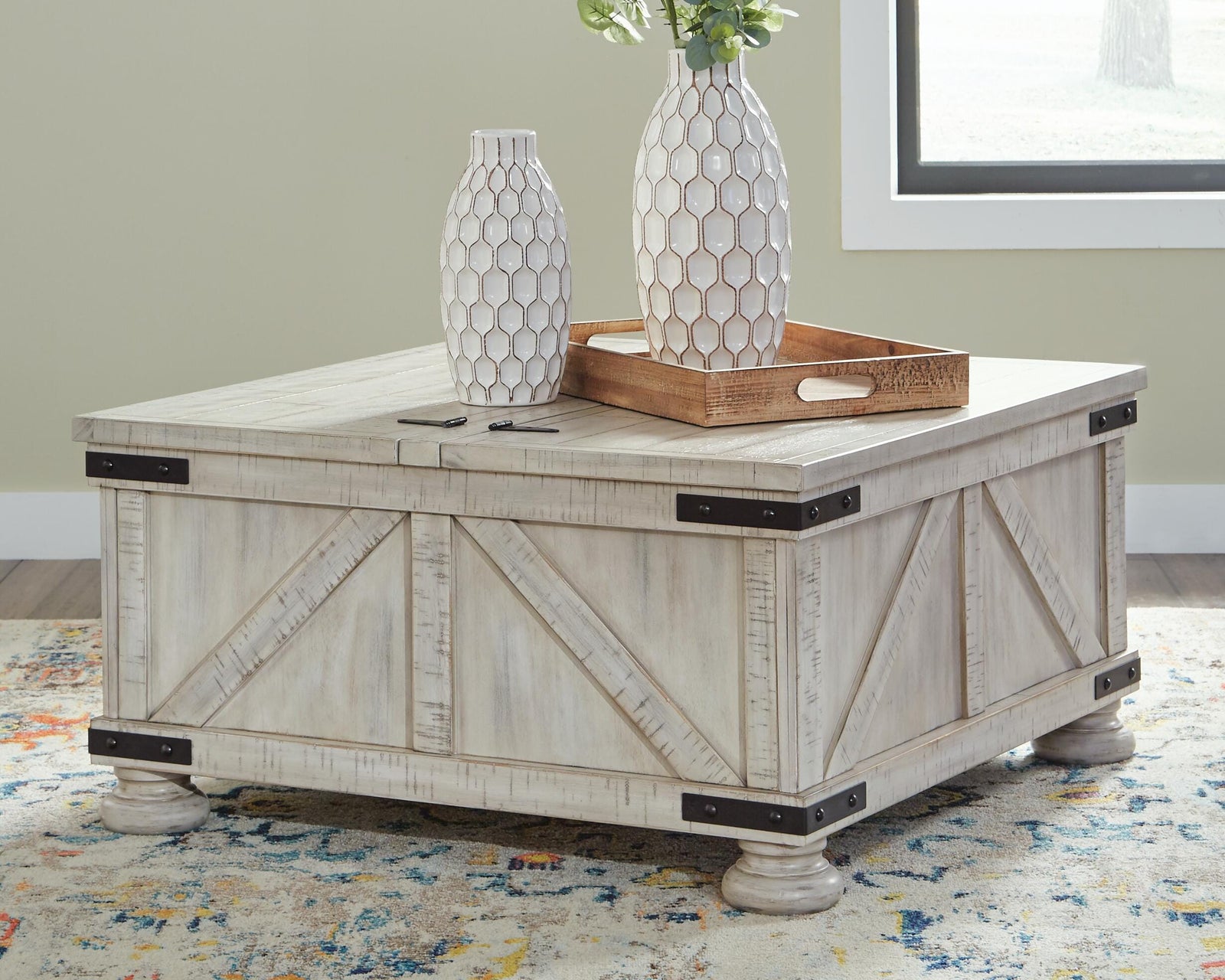 Carynhurst Coffee Table - Whitewash (T929-SI) - Image 2