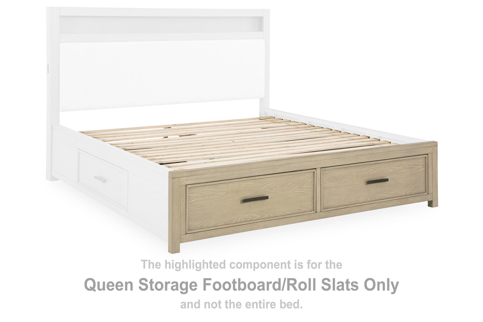 Calmoro Storage Footboard/Roll Slats - Gray (B602-SI)