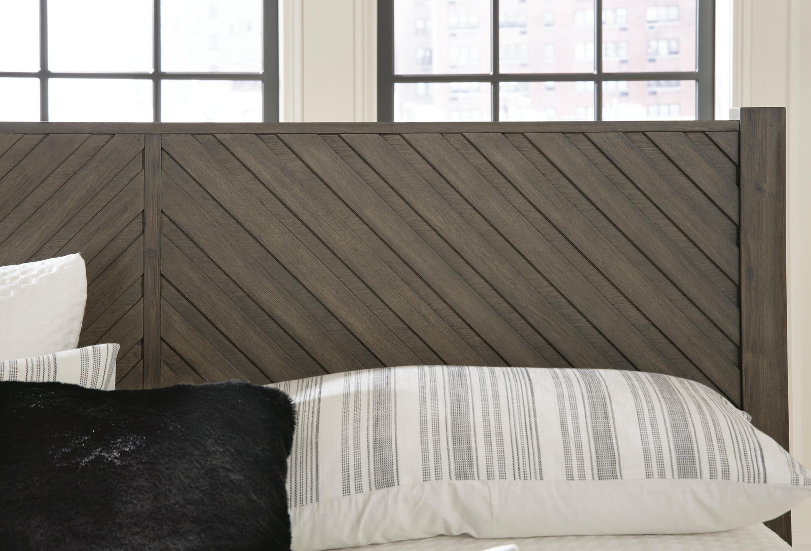 Arkenton Panel Bed, Dresser and Mirror - Grayish Brown (B786-SI) - Image 16
