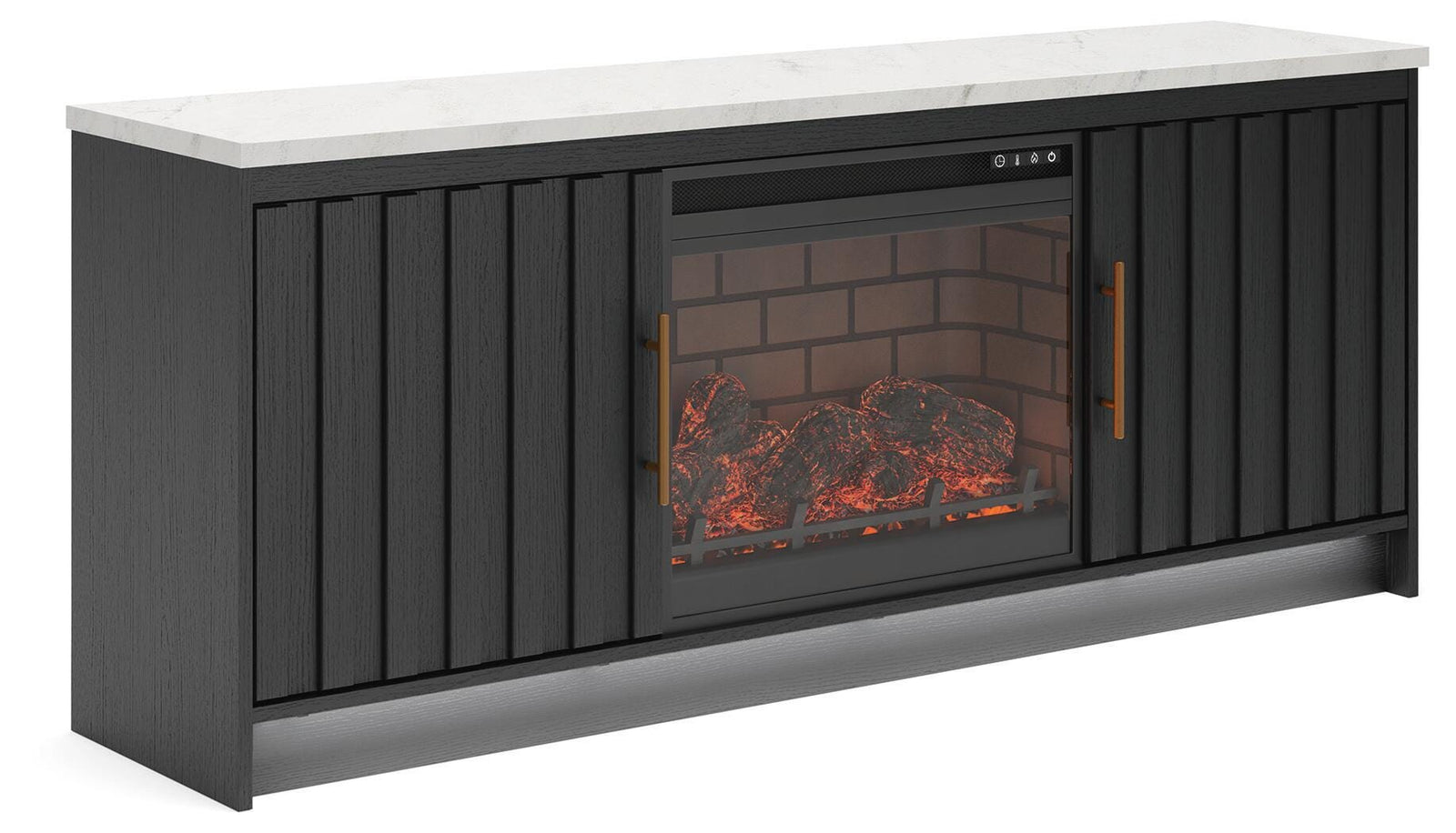 Cadmori 63 TV Stand with Electric Fireplace (W2616-SI) - Image 2