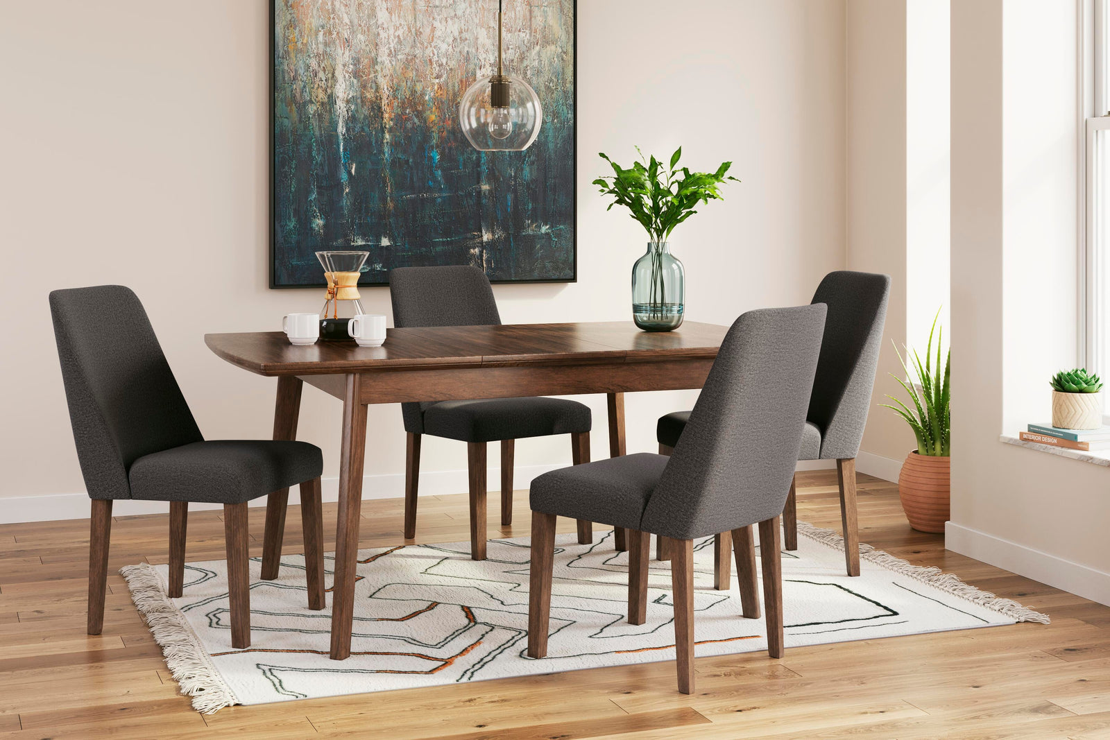 Lyncott Extension Dining Table and 4 Chairs (D615-SI) - Image 15