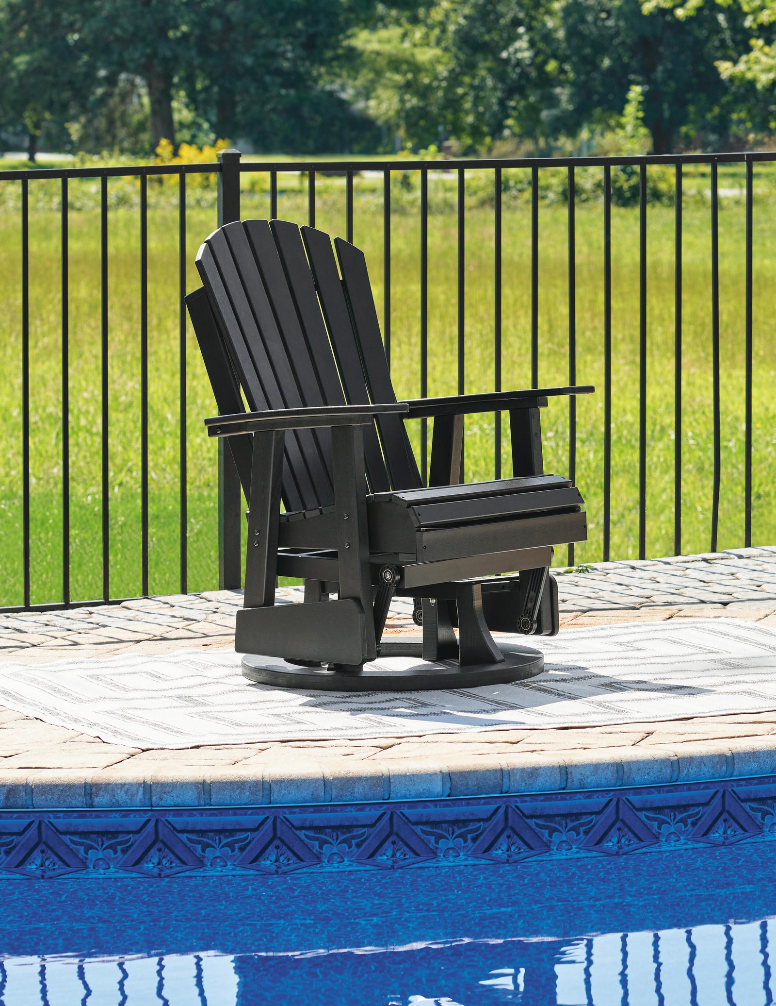 Hyland Wave Outdoor Swivel Glider Chair (P108-SI) - Image 15