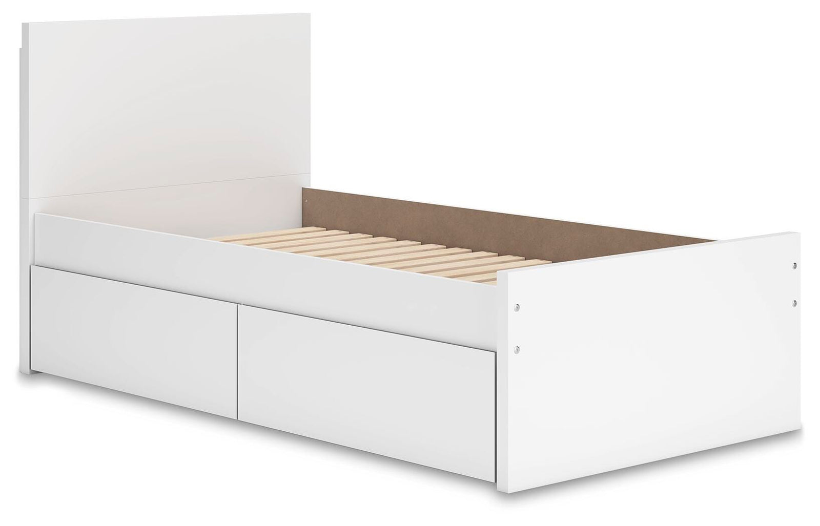 Onita Panel Platform Bed with 1 Side Storage (Youth) - White (EB9630-SI) - Image 2