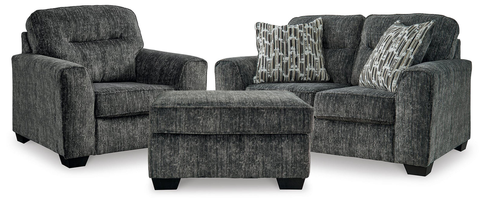 Lonoke Loveseat, Oversized Chair and Ottoman (50504-SI)