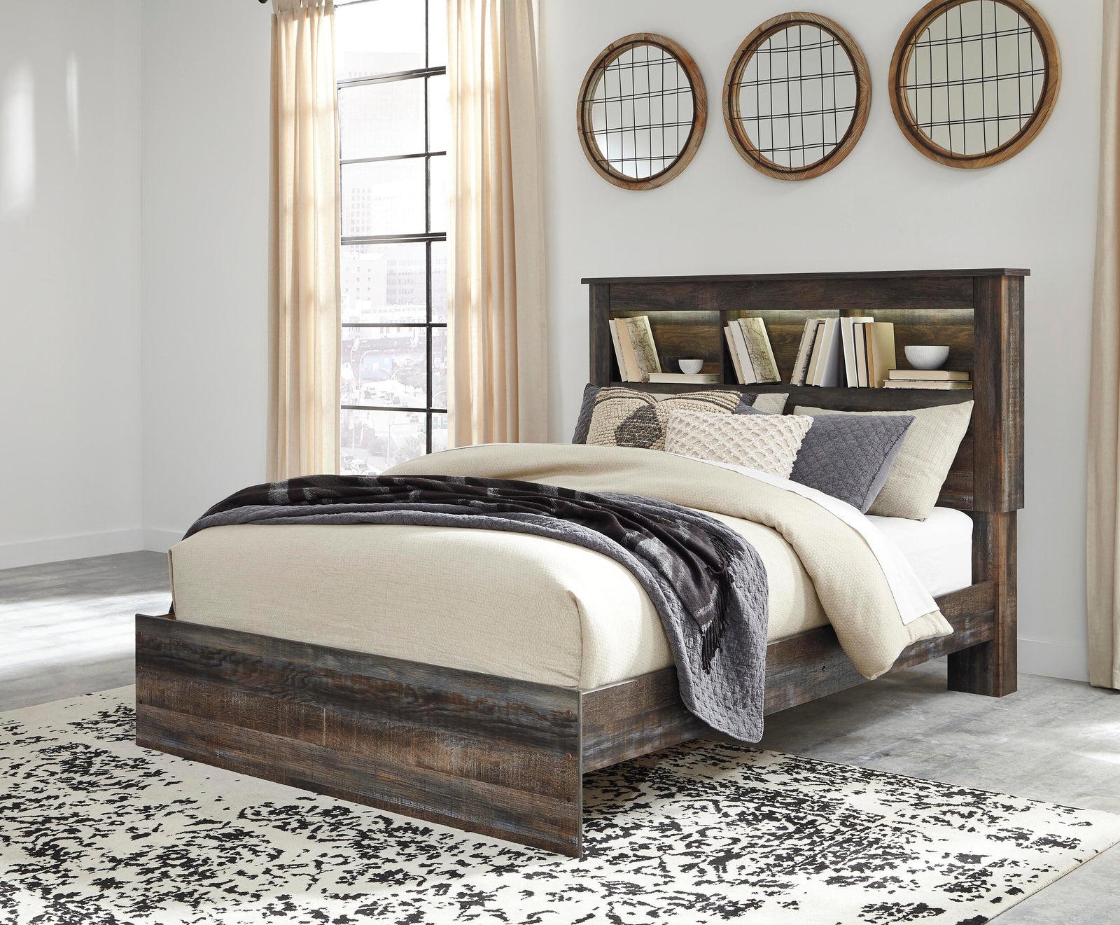 Drystan Bookcase Bed, Dresser, Mirror and Nightstand - Multi (B211-SI) - Image 8