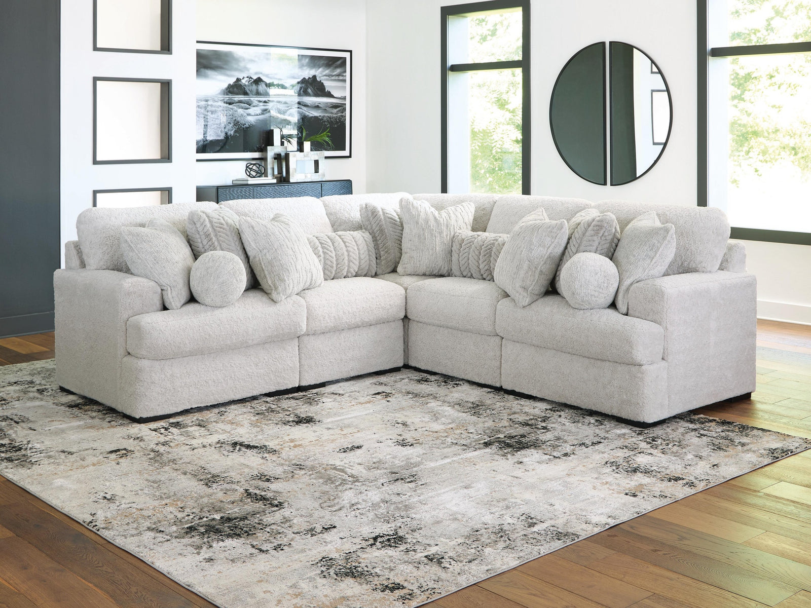 Cuddle Plush 5-Piece Sectional (PC59106-SI) - Image 2
