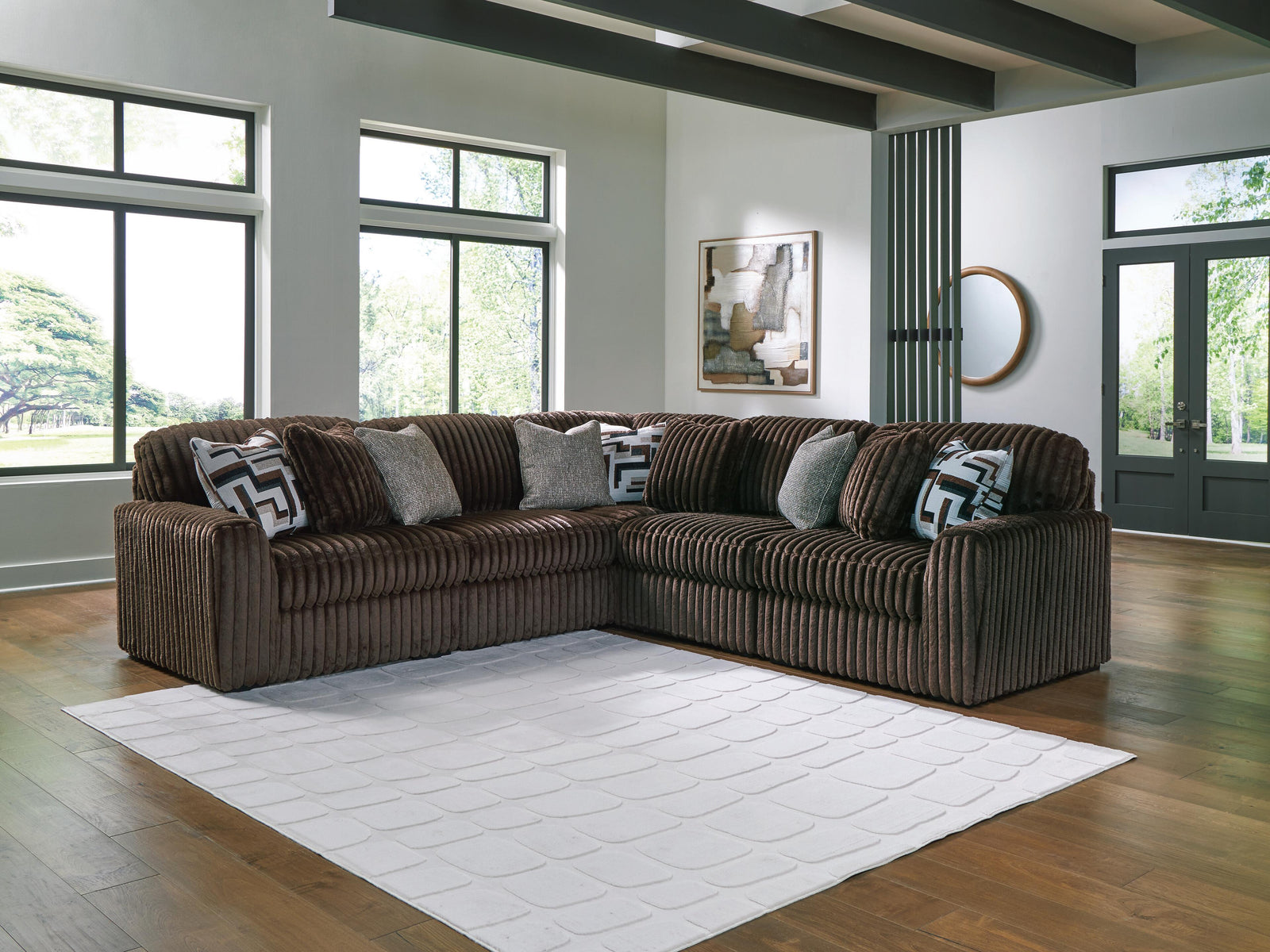 Midnight-Madness 5-Piece Sectional (98104-SI) - Image 2