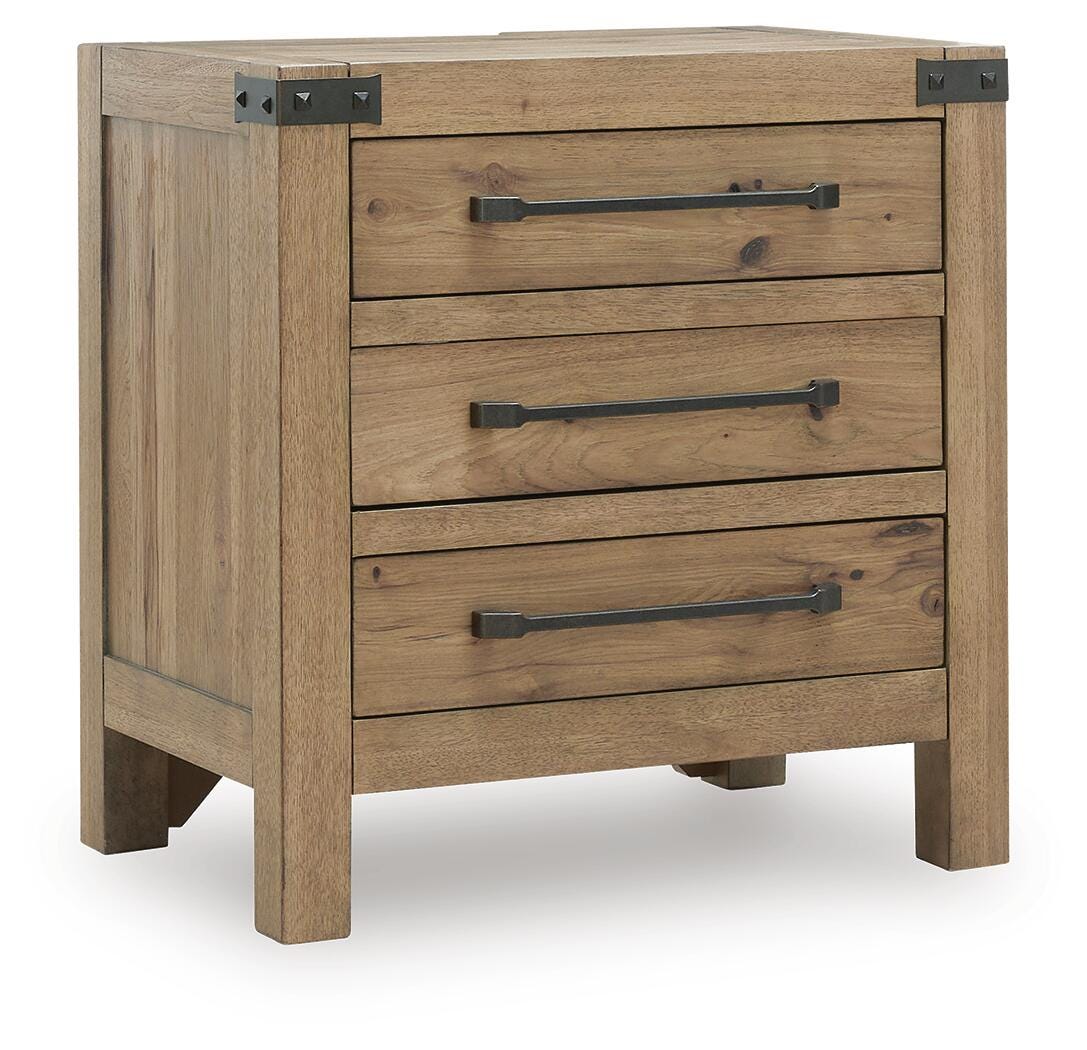 Ridgester Nightstand - Light Brown (B858-SI) - Image 3
