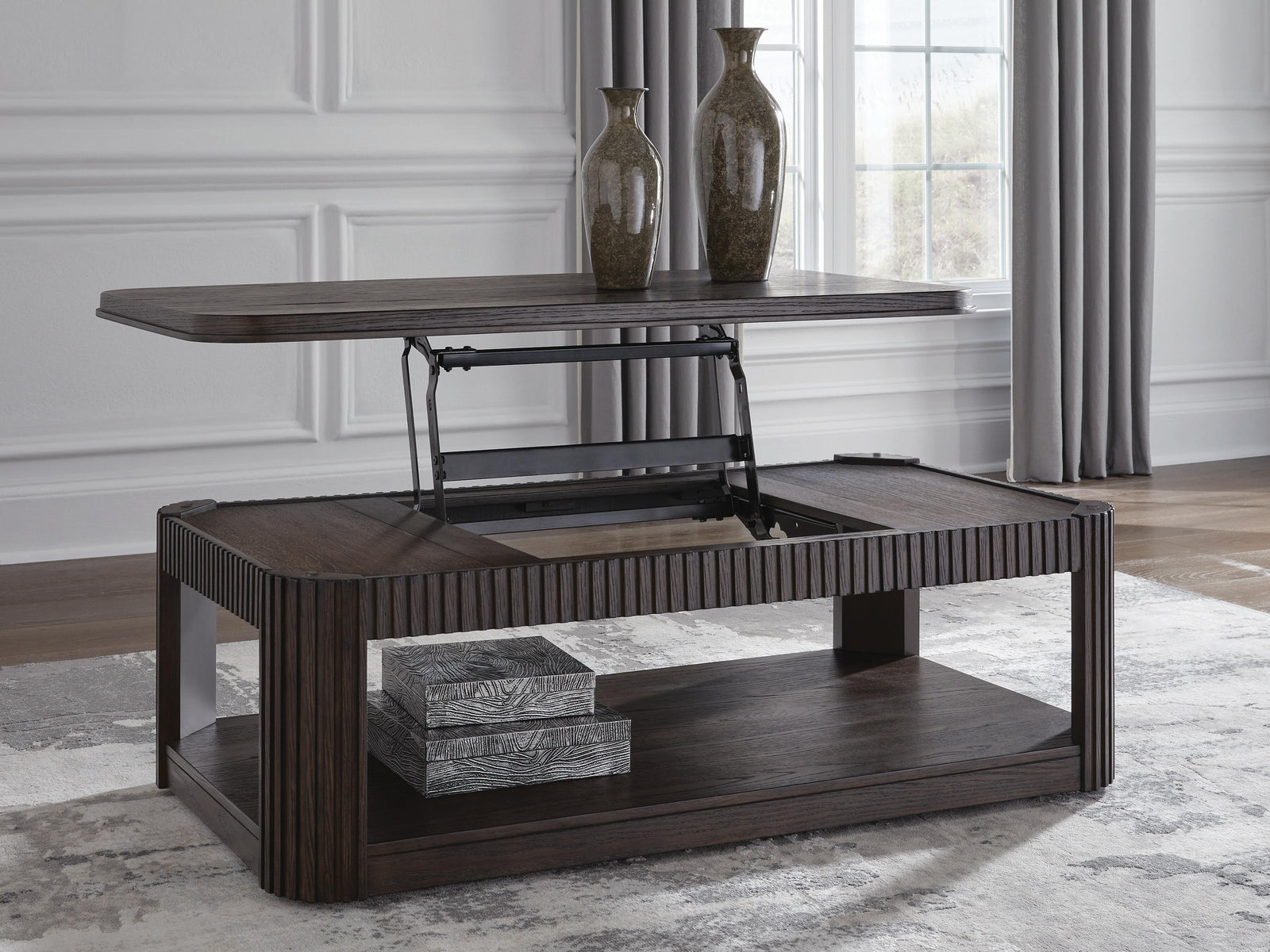 Carlibrie Lift-Top Coffee Table - Warm Brown (T700-SI) - Image 6