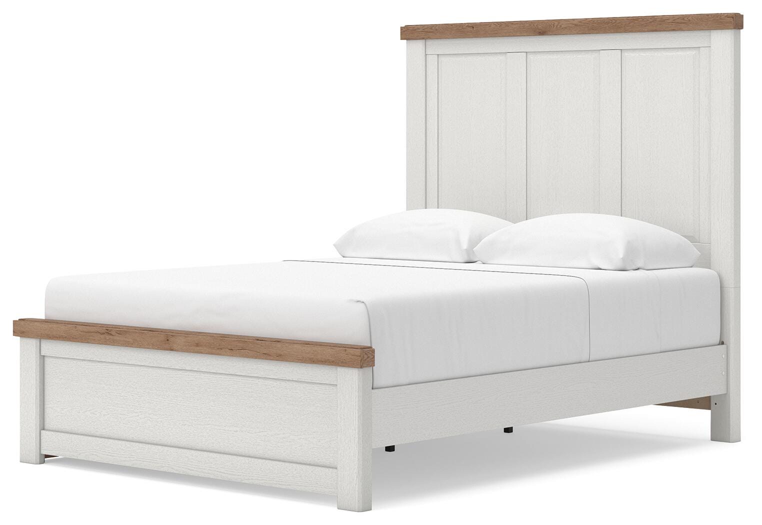 Savonport Panel Bed with Storage - White/Brown (B4615-SI) - Image 6