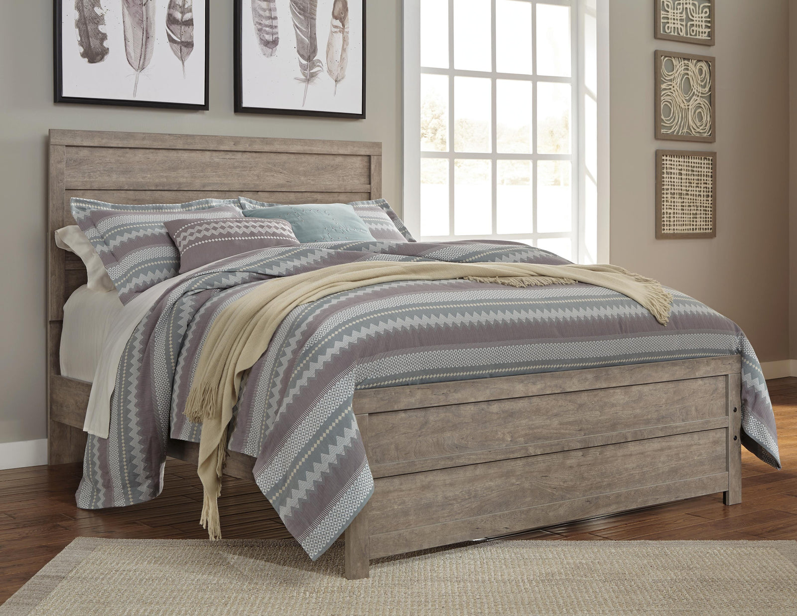 Culverbach Panel Bed and Dresser - Gray (B070-SI) - Image 5
