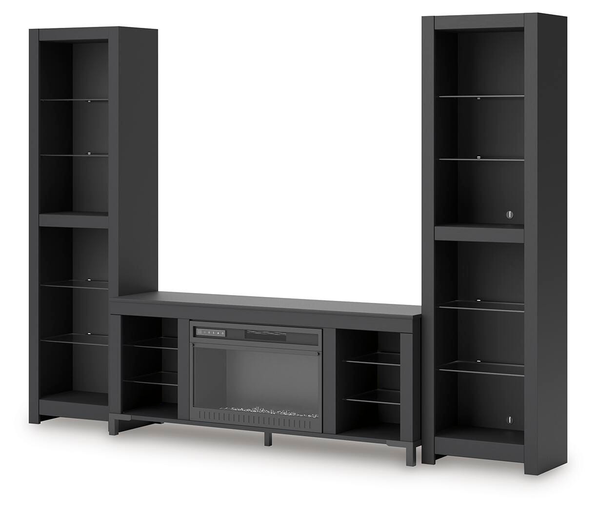 Cayberry 3-Piece Entertainment Center with Electric Fireplace (W2721-SI) - Image 2