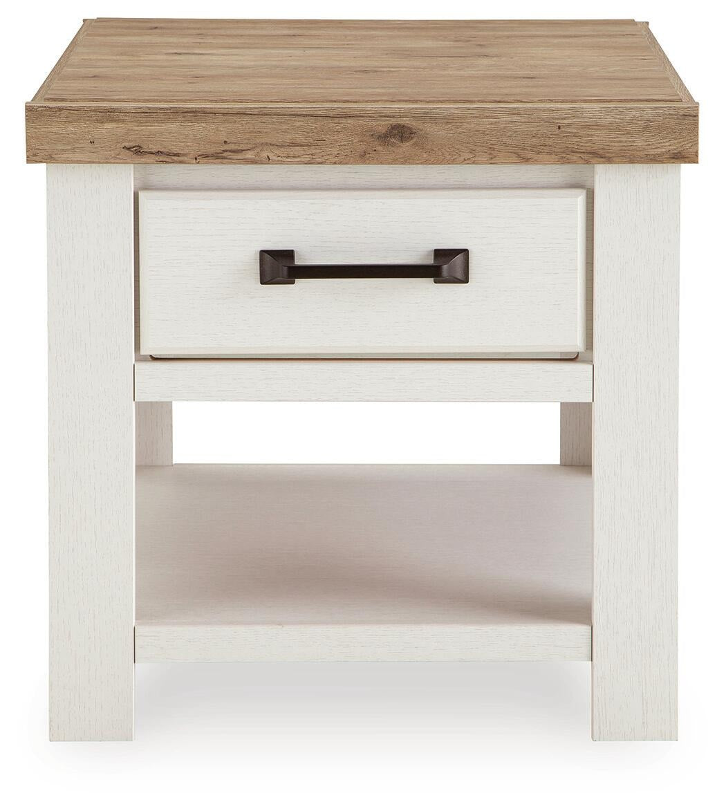 Savonport End Table - White/Brown (T4615-SI) - Image 3