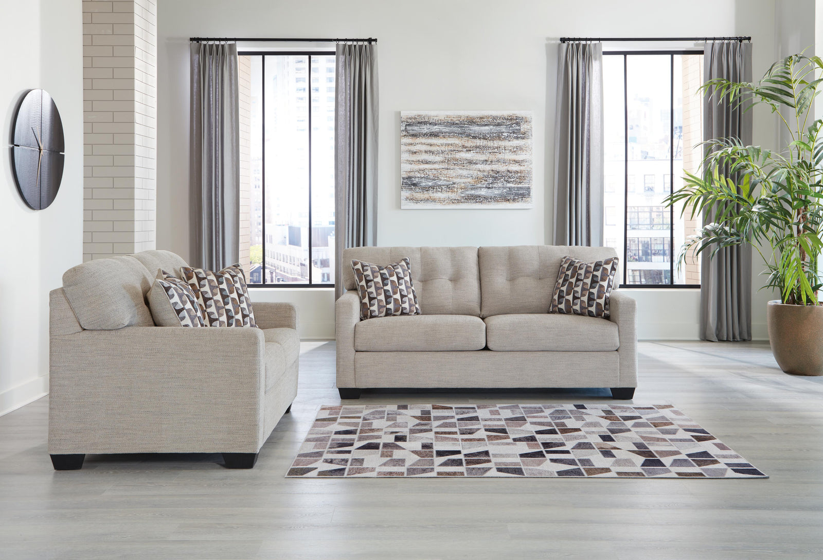 Mahoney Sofa and Loveseat (31004-SI) - Image 4