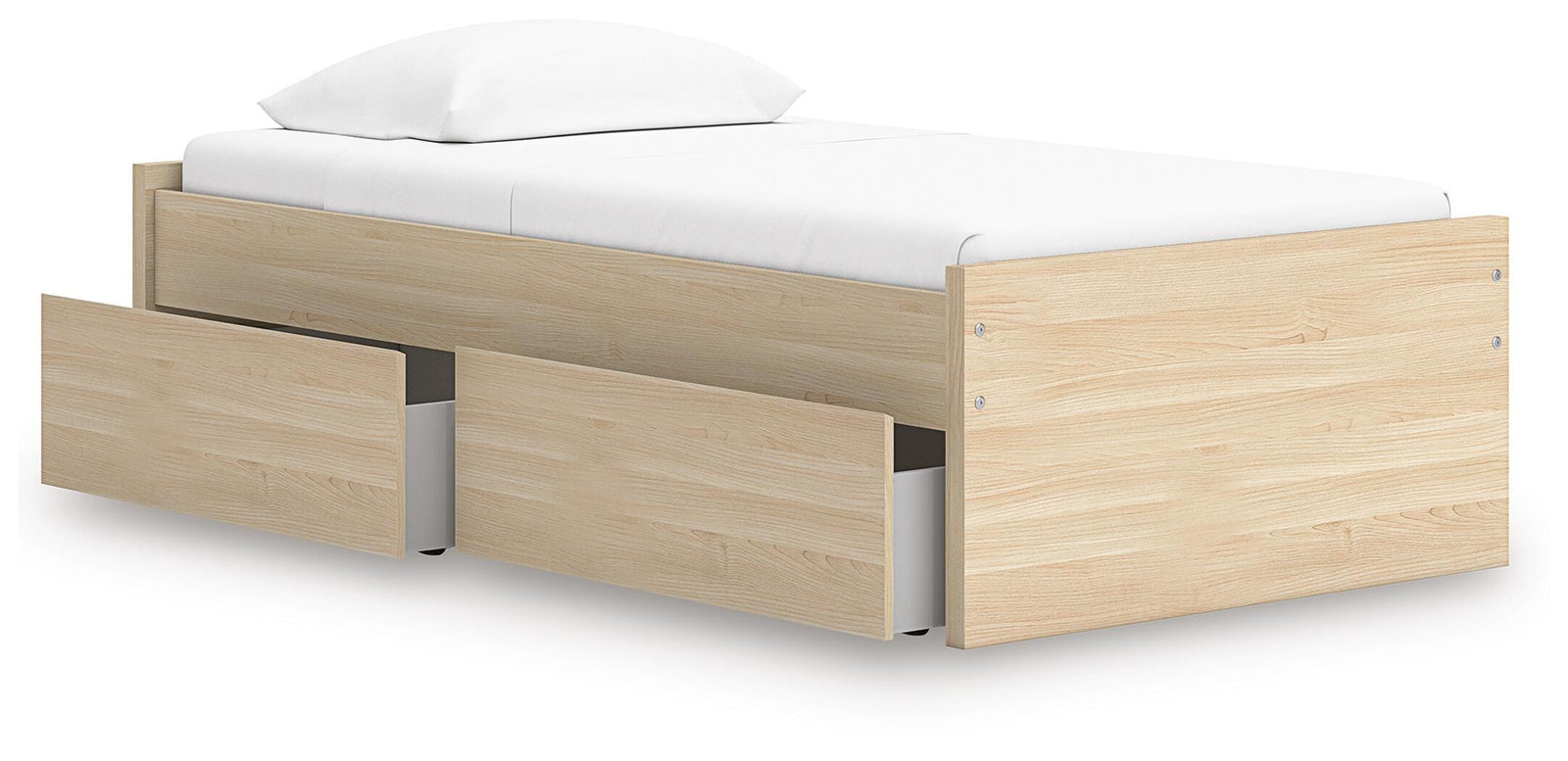 Onita Platform Bed with 1 Side Storage (Youth) - Natural (EB9632-SI) - Image 2