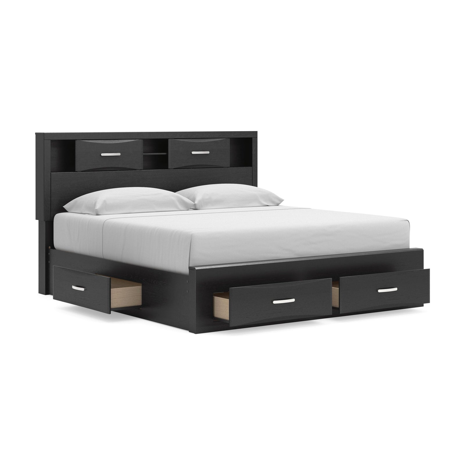 Stabotta King Bookcase Bed with Storage (PCB1755-SI) - Image 5